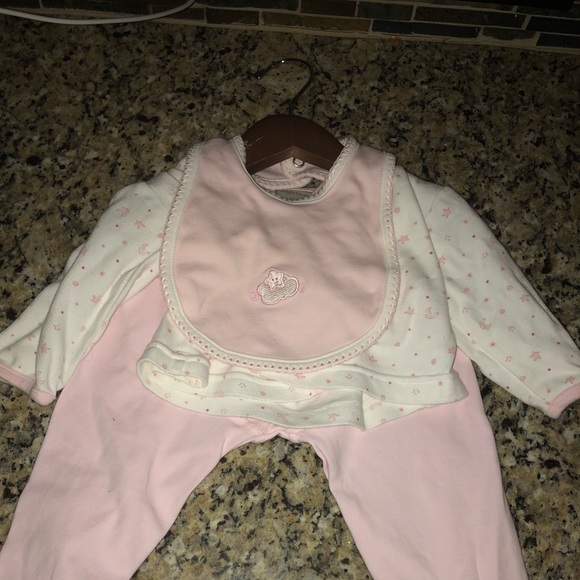 Bright future t-shirt, Bib & footies pants 6-9M - Picture 1 of 4